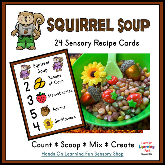 Squirrel Soup Recipe Cards – Fall Counting Sensory Activity