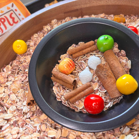 Apple Crisp Sensory Kit | Preschool Fall Sensory Bin | Pretend Baking & Fine Motor Activity