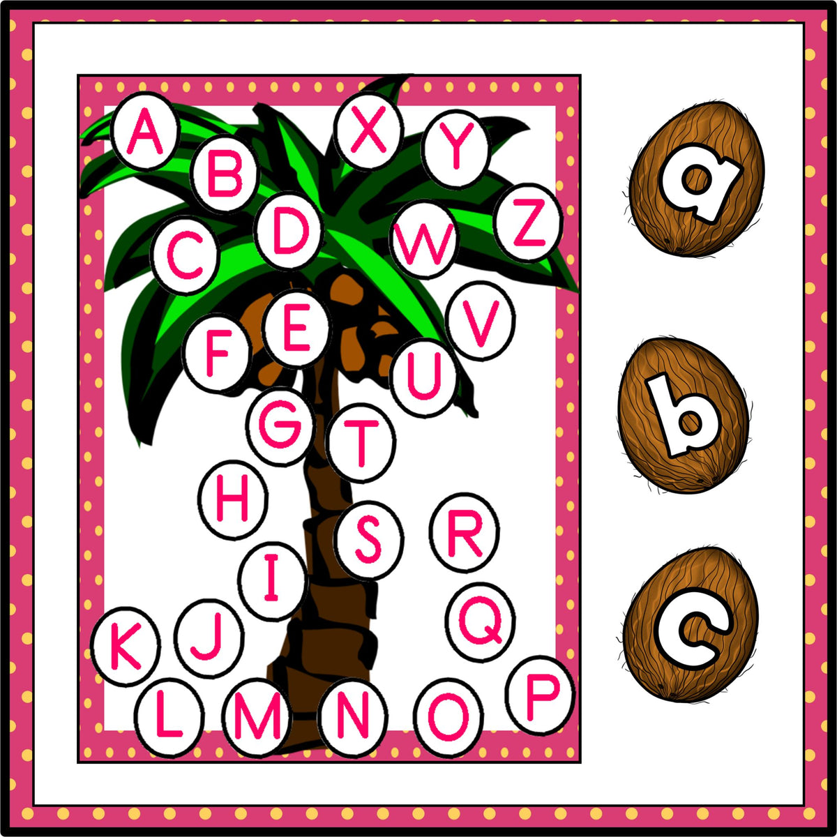 Coconut Cafe Sensory Activities | Counting & Alphabet Matching Printable
