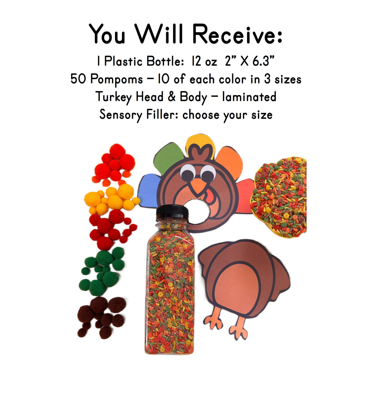 Feed the Hungry Turkey Fine Motor Kit | Preschool Counting Activity