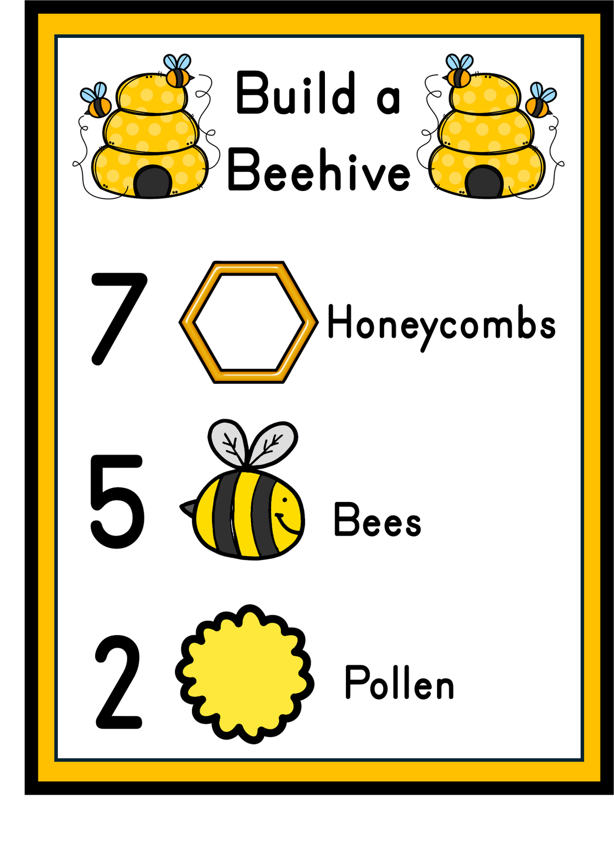 Build a Beehive – Preschool Counting Activity