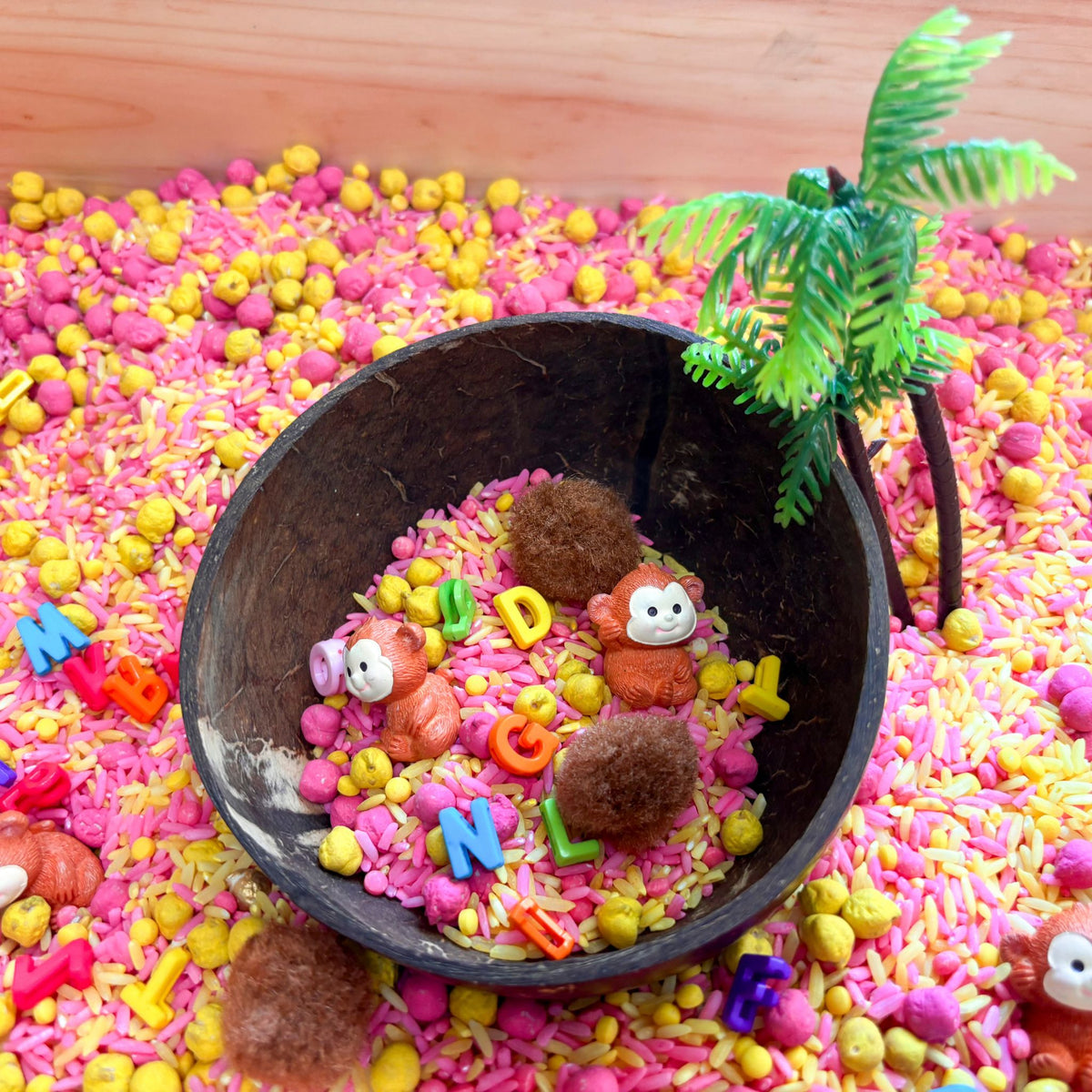 Coconut Cafe Sensory Kit | Alphabet & Pretend Play