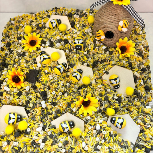 Bee Sensory Kit | Preschool Nature Sensory Bin | Fine Motor & Bee Learning Activity