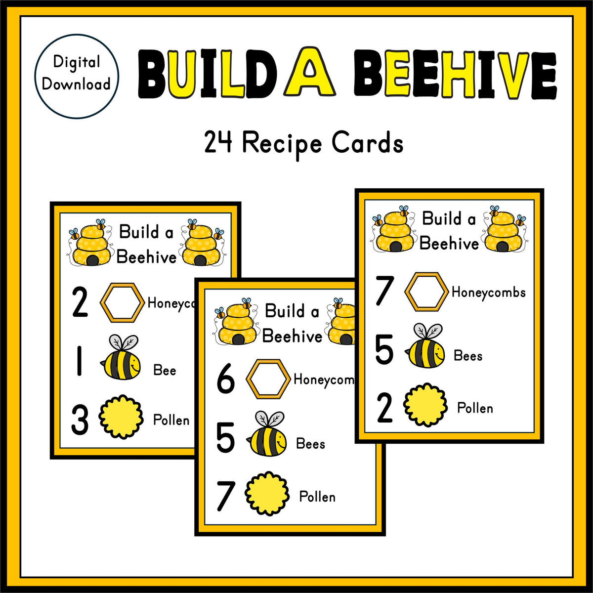 Build a Beehive – Preschool Counting Activity