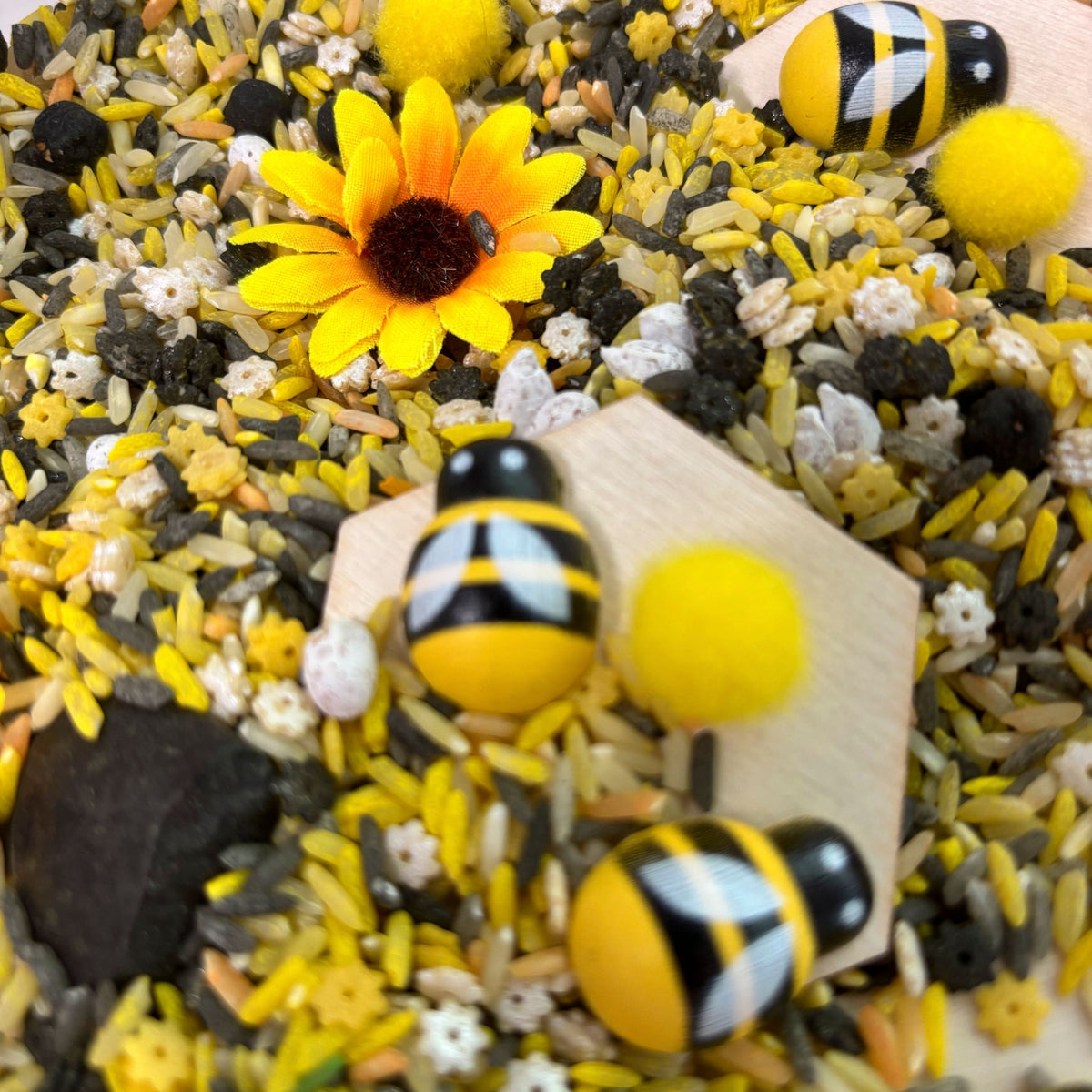 Bee Sensory Kit | Preschool Nature Sensory Bin | Fine Motor & Bee Learning Activity