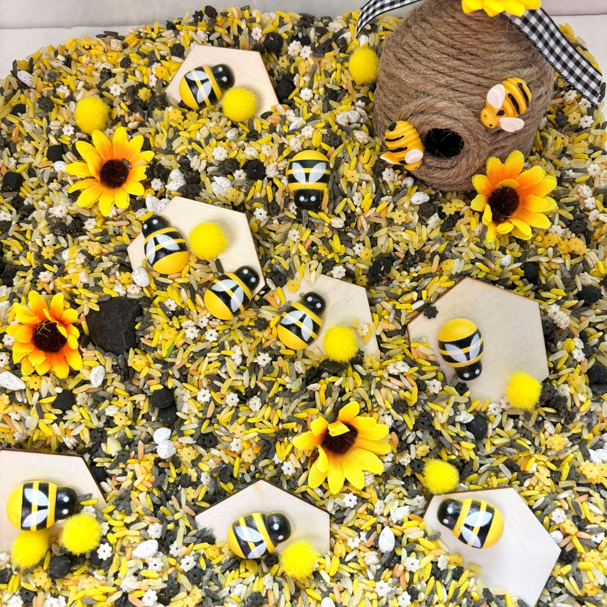 Bee Sensory Kit | Preschool Nature Sensory Bin | Fine Motor & Bee Learning Activity