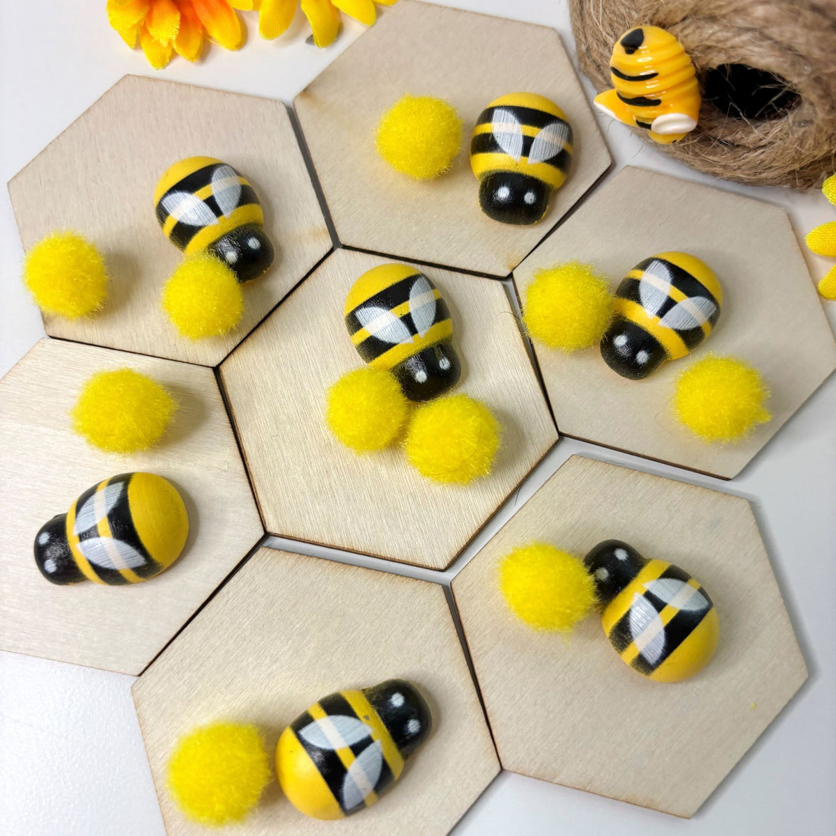 Bee Sensory Kit | Preschool Nature Sensory Bin | Fine Motor & Bee Learning Activity
