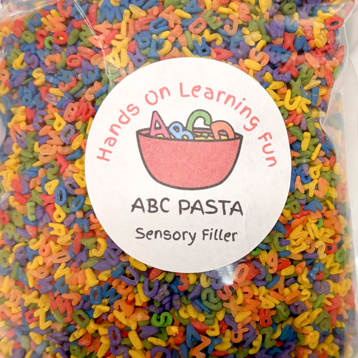 ABC PASTA RAINBOW MIX |    2 lb. Sensory Bin Mix