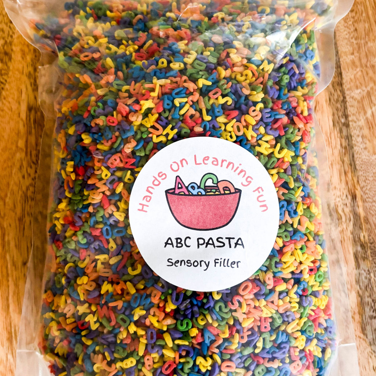 ABC PASTA RAINBOW MIX |    2 lb. Sensory Bin Mix