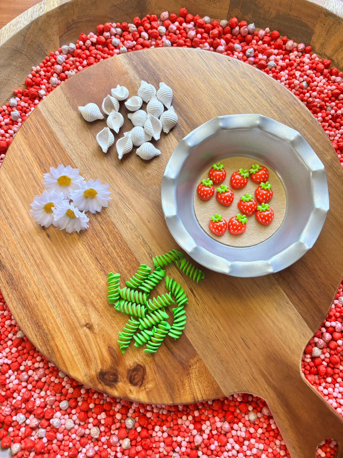 Packaged Strawberry Sensory Kit showing included materials.